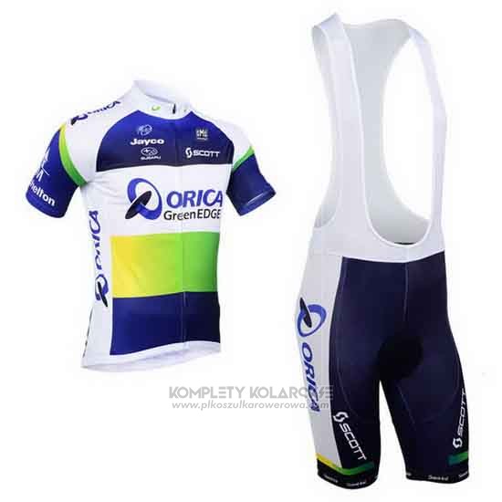 2013 Odziez Rowerowa Orica GreenEDGE Niebieski Krotkie Rekawy i Rowerowe Szelkach